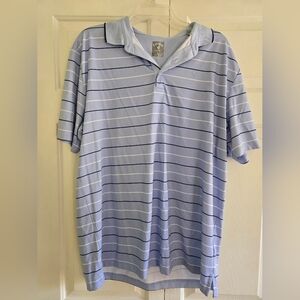 Callaway Blue and White Striped Polo Shirt